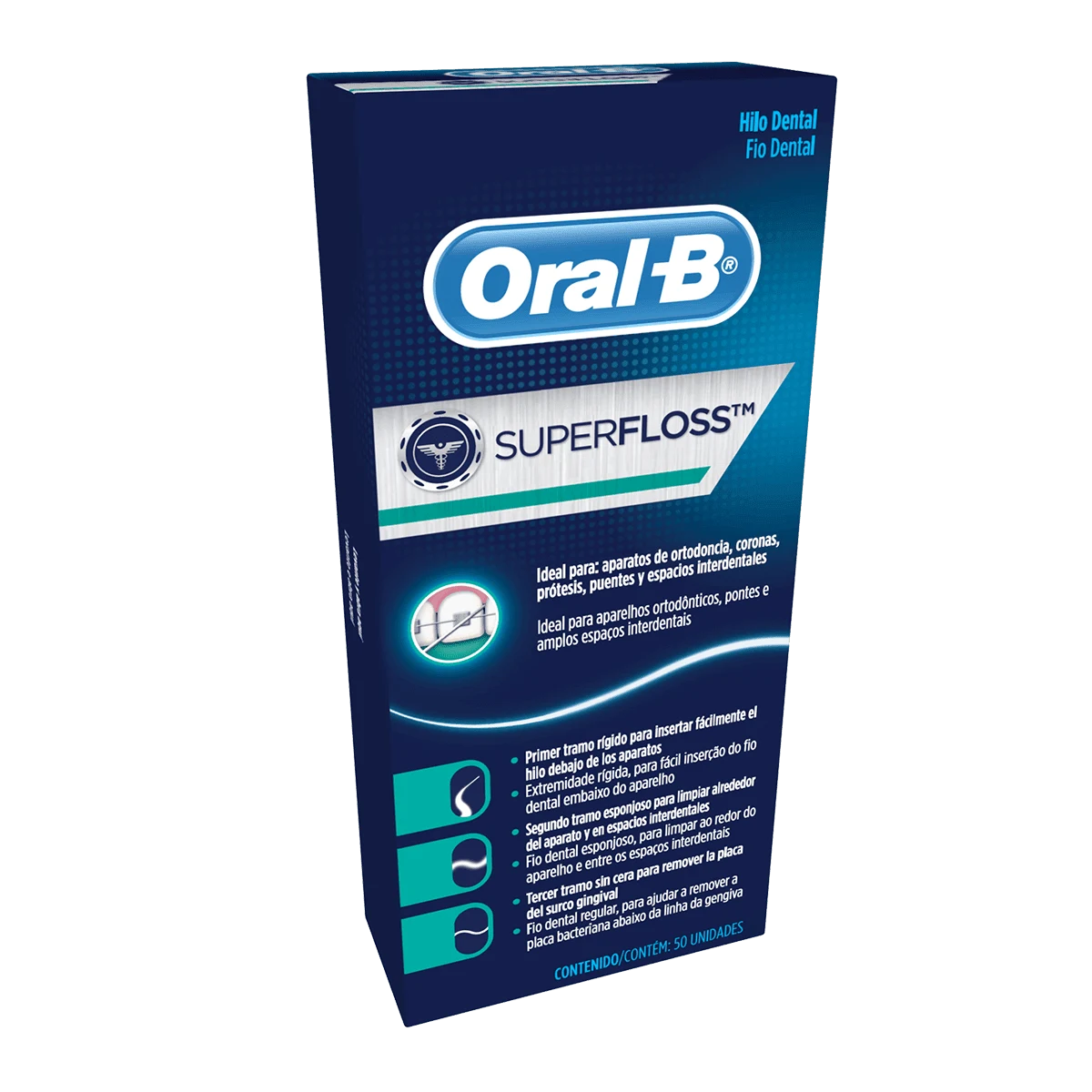 Oral-B Superfloss Hilo Seda Dental Menta 50uds 