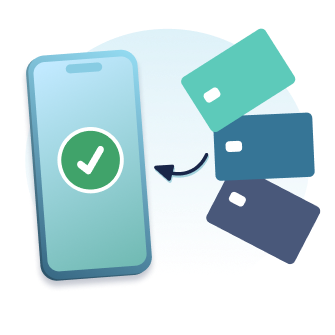 Credit cards and a mobile phone