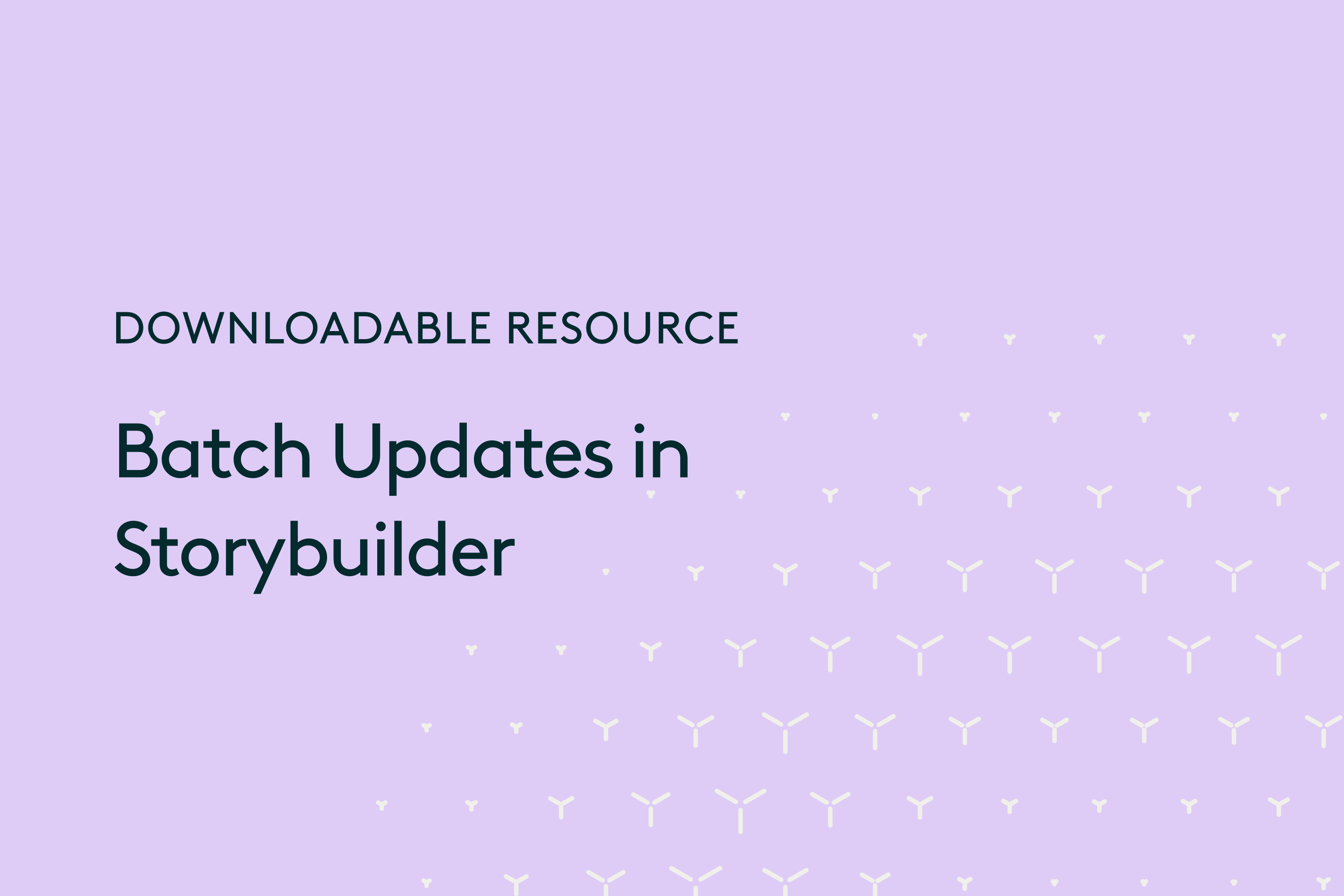 Downloadable Resource: Batch Updates in Storybuilder Image