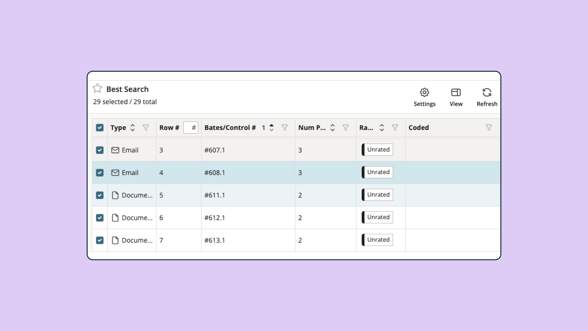 Workflow Image: Results Table