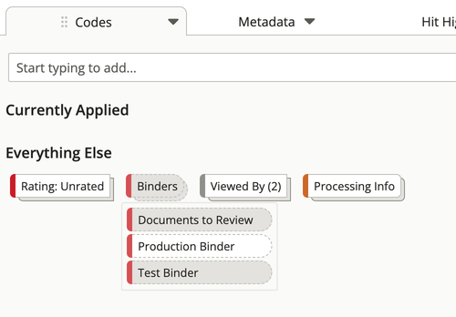 Workflow Asset: Adding documents to binder > Review Window