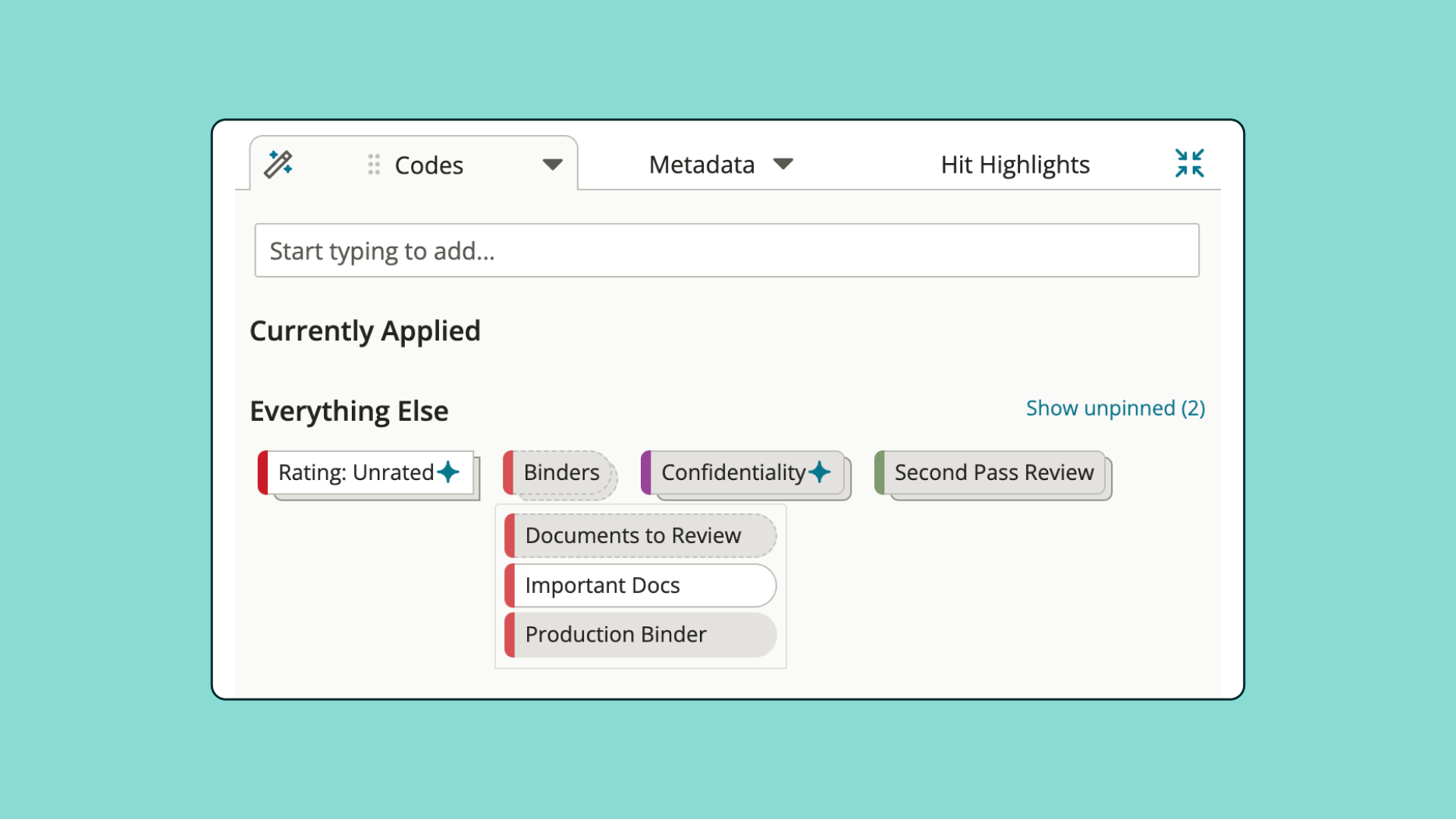 Workflow Image: Add document to binder via review window