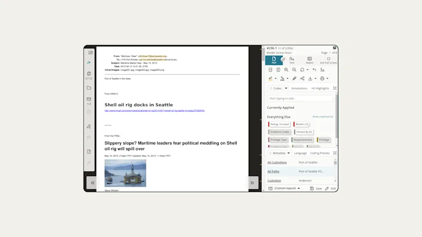 Everlaw Feature | Review Window