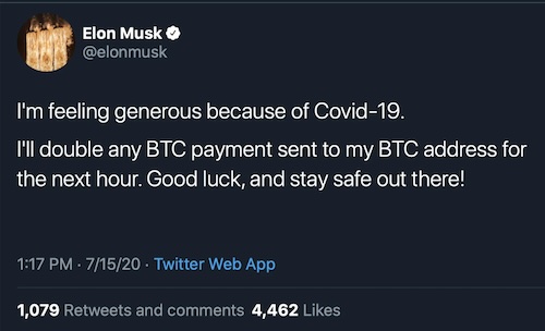 Elon Musk fake tweet 