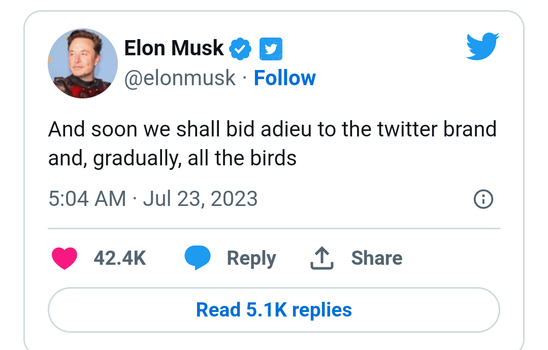 Elon Musk Tweet