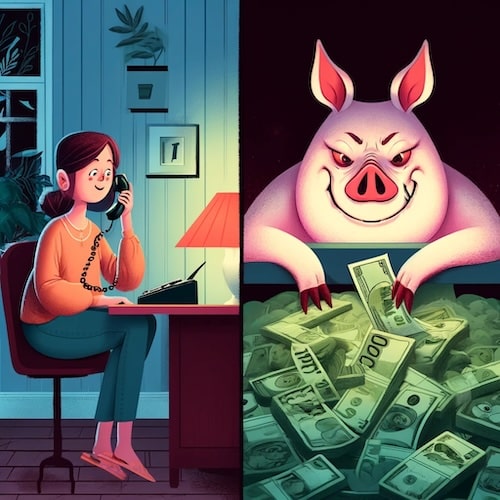 Pig butchering scams