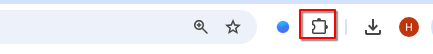 Manage Extensions icon in Chrome toolbar