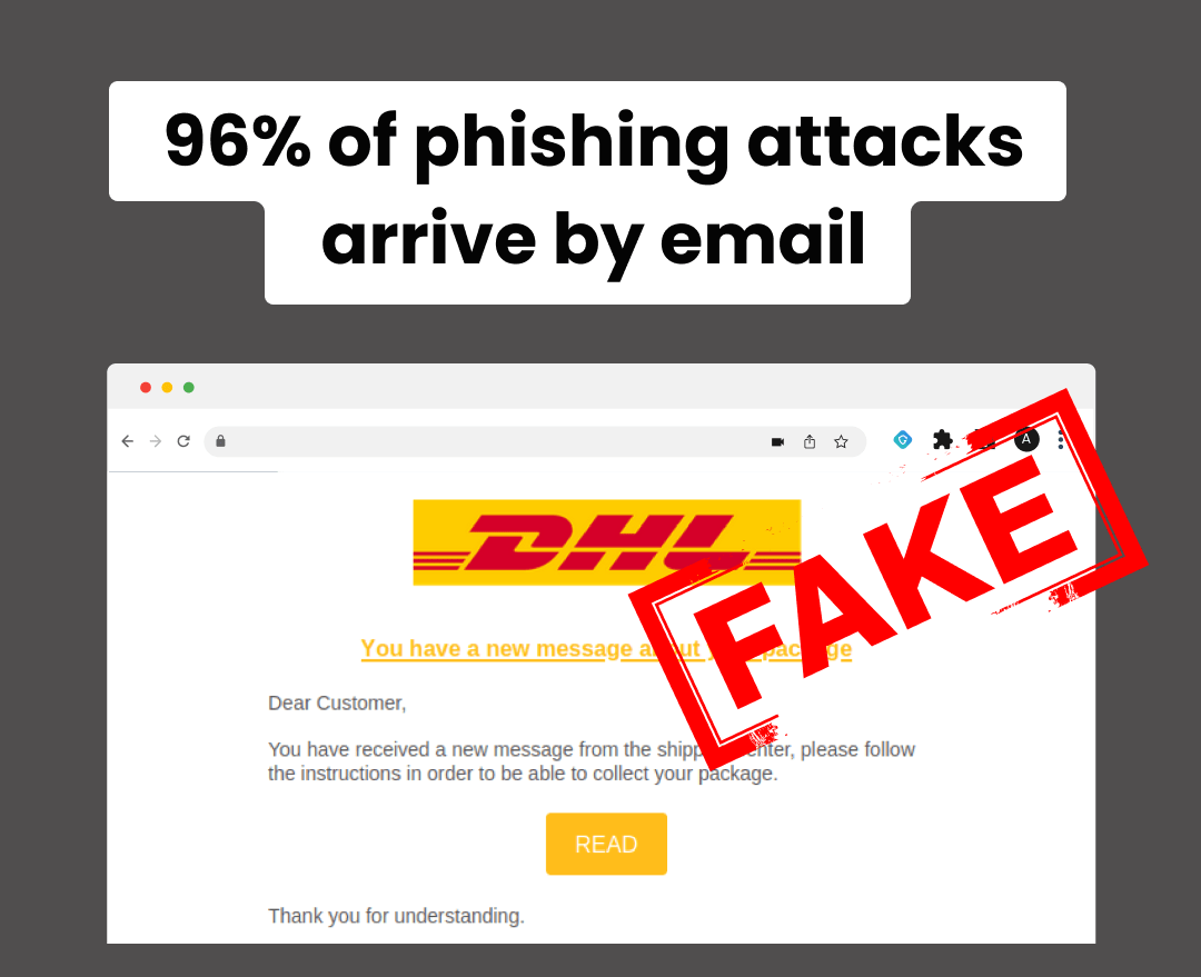 Fake DHL website 