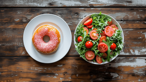 Donut or salad?