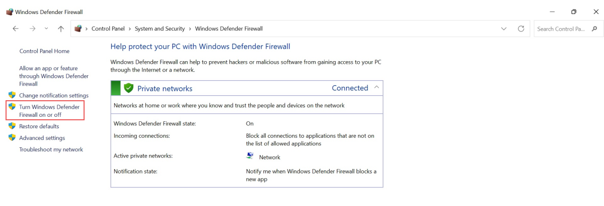 How Do I Turn On Windows Firewall