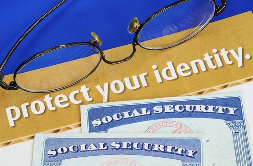 Protect personal identity concept of privacy theft