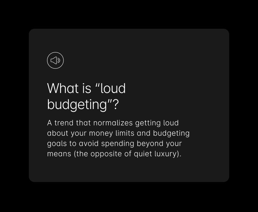 Loud budgeting definition