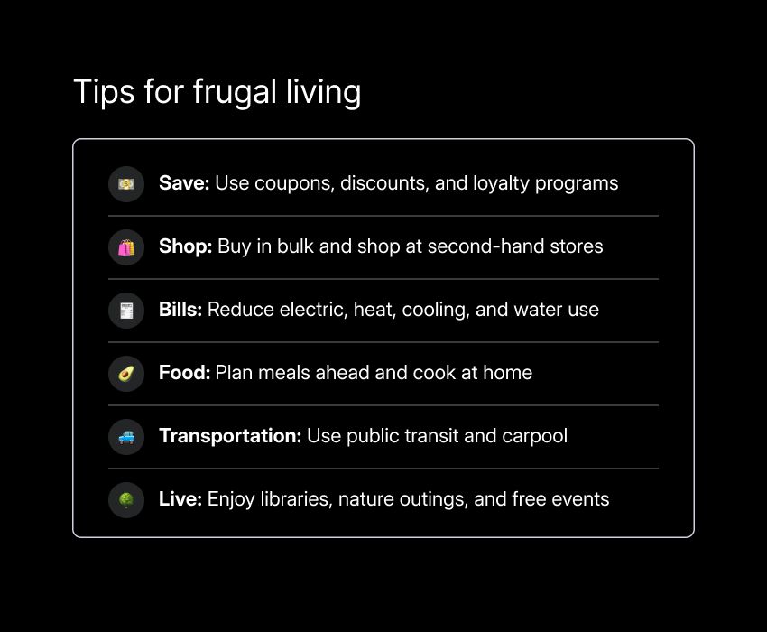 Frugal living tips 1