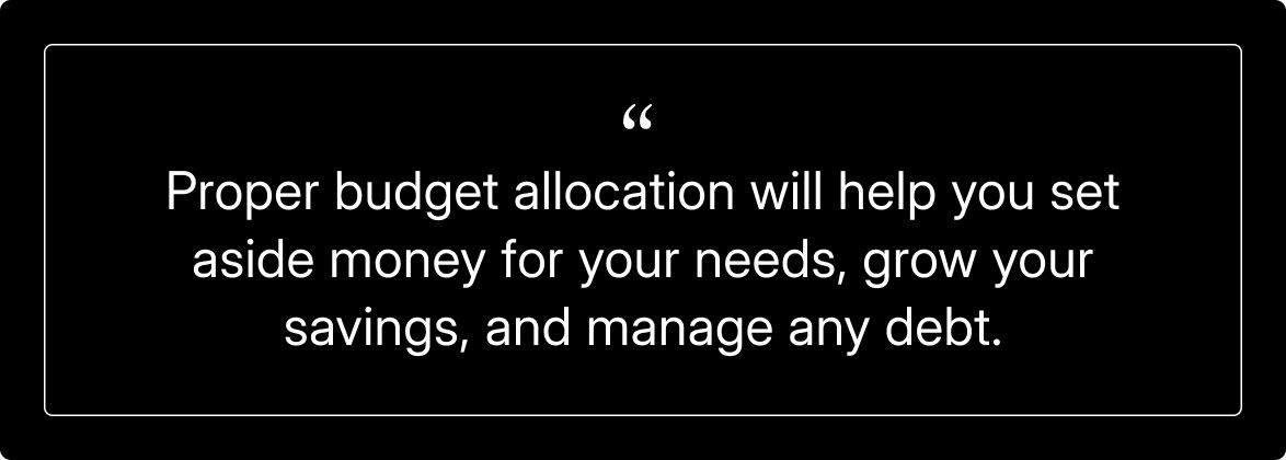 Quote Understanding budget allocation