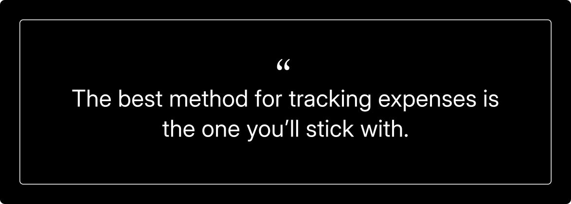 Quote How to track expenses