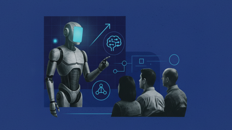 ilustração ia ensinando ia literacy