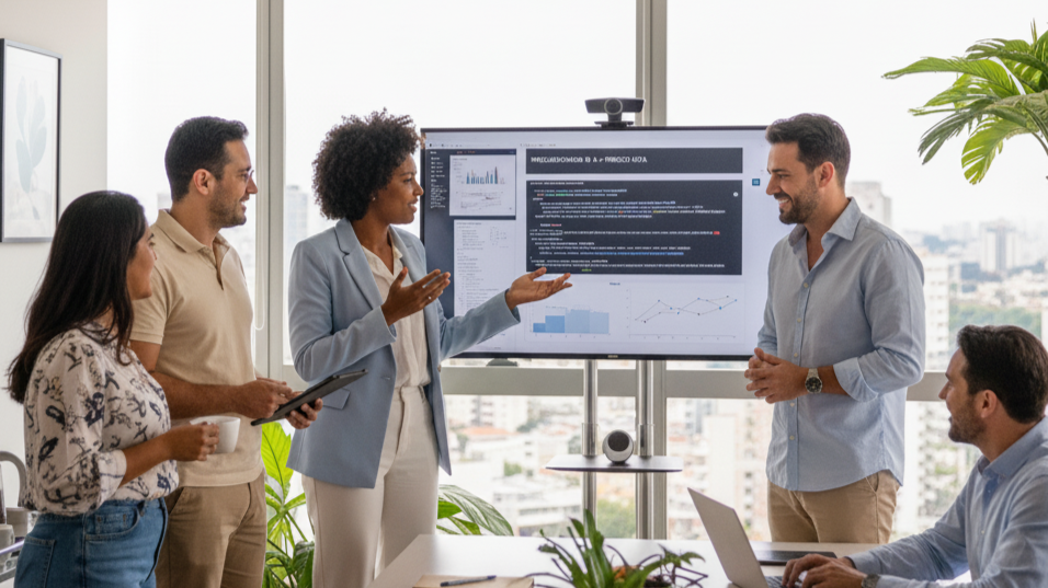 escritório brasileiro discutindo IA