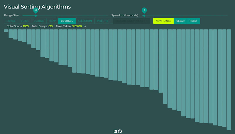 Sorting Algorithms Visualiser