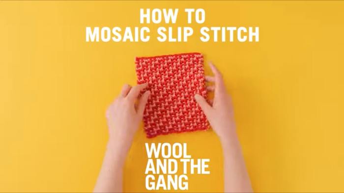how to knit mosaic slip stitch - step 1