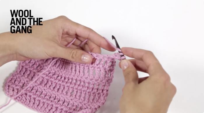How to crochet: A treble crochet decrease - Step 1