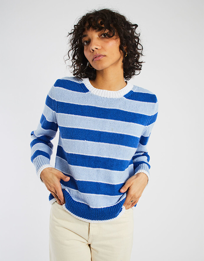 Lana Sweater TOC Azure Blue Sky Blue Chalk White 07