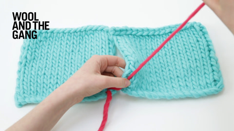 How to knit vertical invisible seaming - Step 5