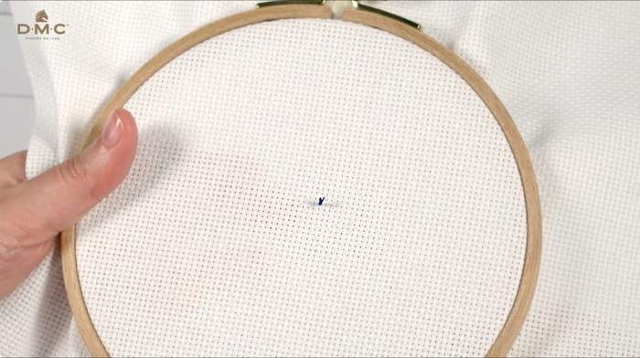 How to start your cross stitch -step 3