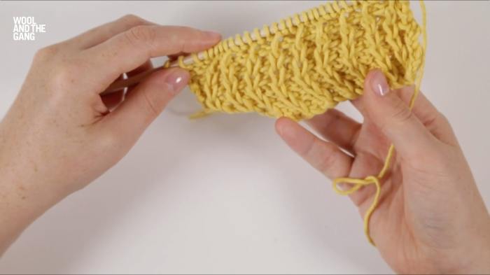 How To Knit Travelling Slip Stitch - Step 19