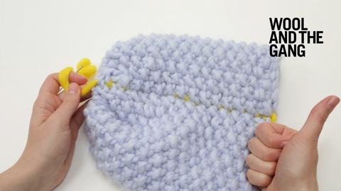 How To: Do A Vertical Invisible Seam With Moss Stitch (Seed Stitch) - Step 7