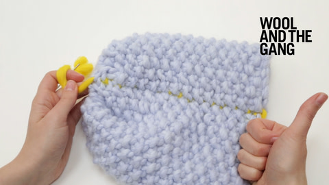 How To: Do A Vertical Invisible Seam With Moss Stitch (Seed Stitch) - Step 7