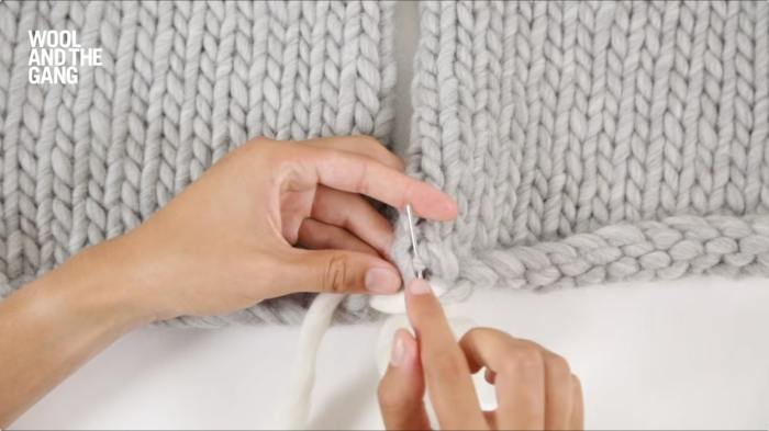 How to Knit A Vertical Invisible Seam - Step 10
