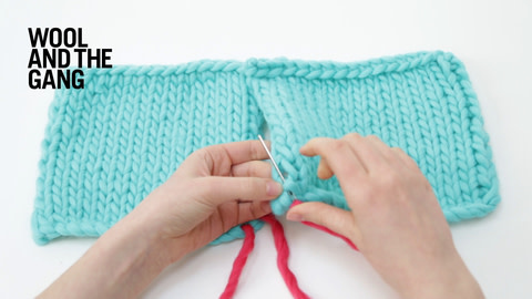 How to knit vertical invisible seaming - Step 4