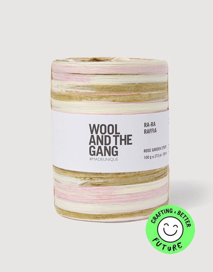 Ra-Ra Raffia Rose Garden Stripe