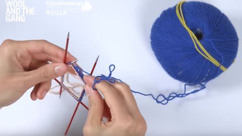 How To Cast On Using Double Pointed Needles - Step 9