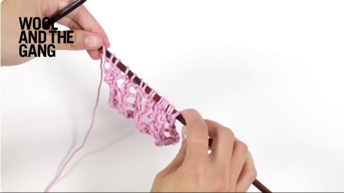 How to Knit In Lace Rib Stitch - Step 11