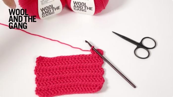 How to crochet: Increase in double crochet - Step 1