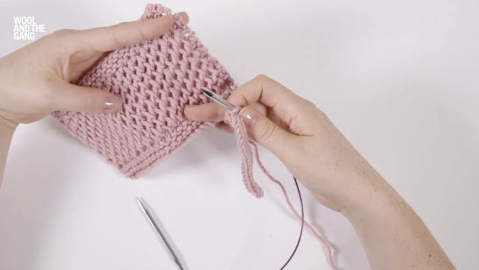 How To Knit I-Cord Edging - Step 3