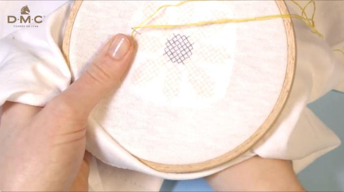 How to cross stitch - step 3