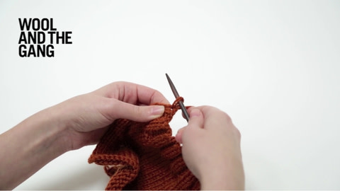 How to knit buttonbands - step 2