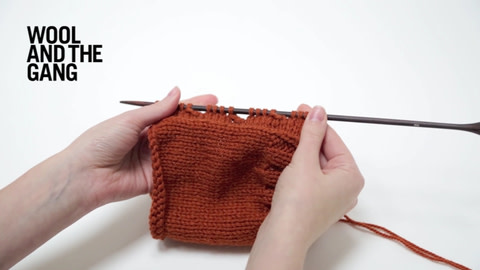 How to knit buttonbands - step 7