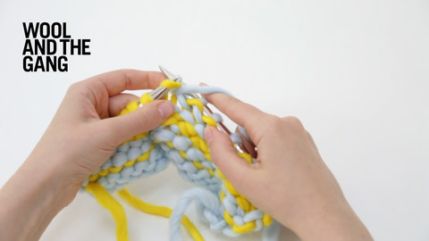 How to knit single row stripes - step 5