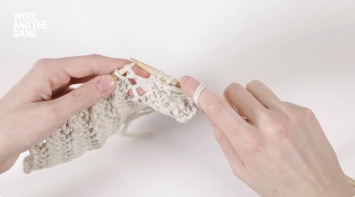 How To Knit Lace Rib Stitch - Step 11