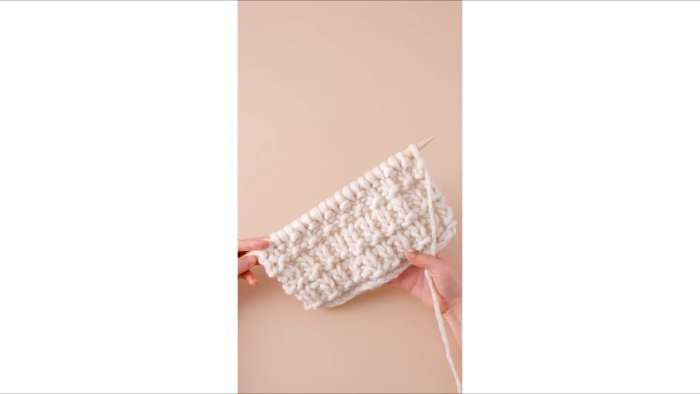 How to knit garter rib stitch for the debrosse rosebud blanket -step 4