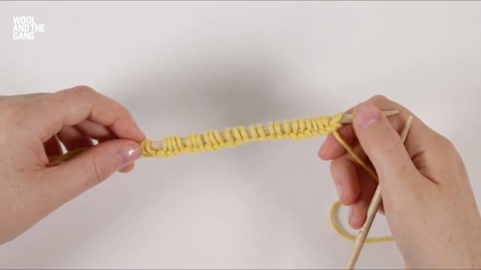 How To Knit Travelling Slip Stitch - Step 1