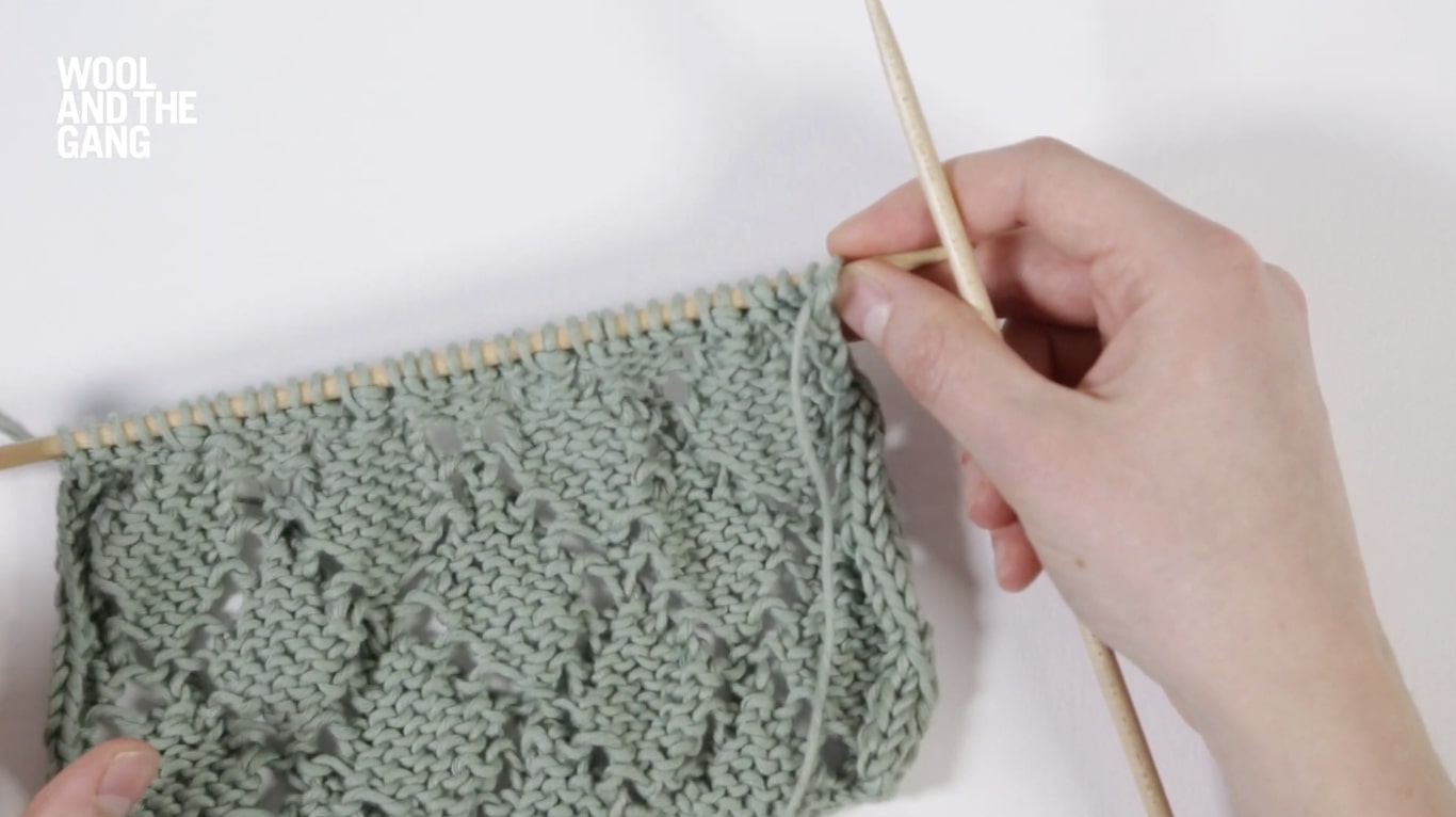 How To: Knit The Openwork Diamond Pattern - Step 1