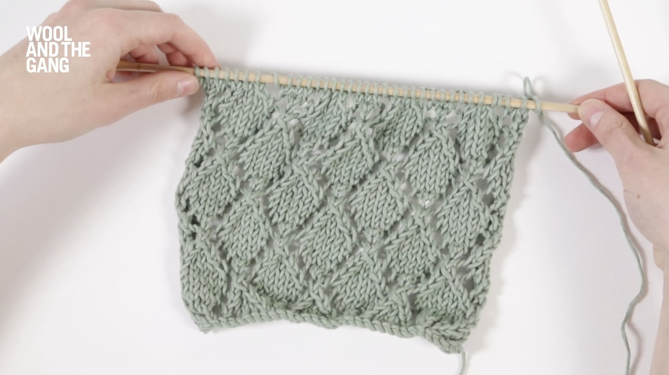 How To: Knit The Openwork Diamond Pattern - Step 12