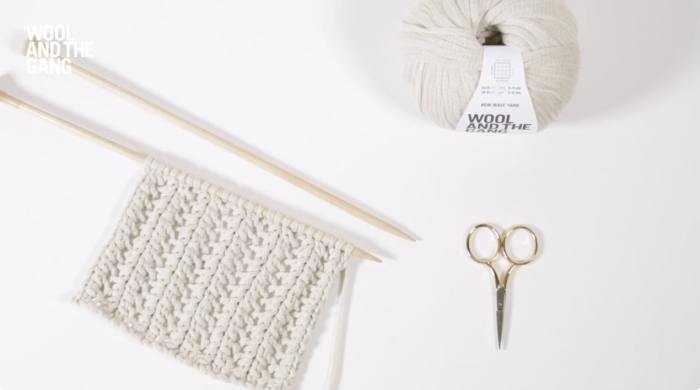 How To Knit Lace Rib Stitch - Step 1