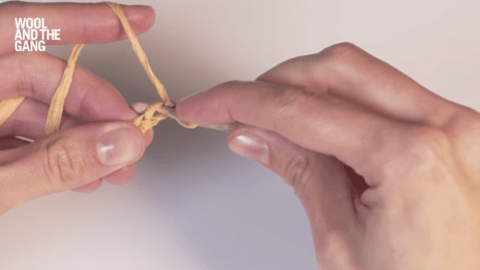 How to Work in Single Crochet Using Ra-Ra Raffia - Step 3