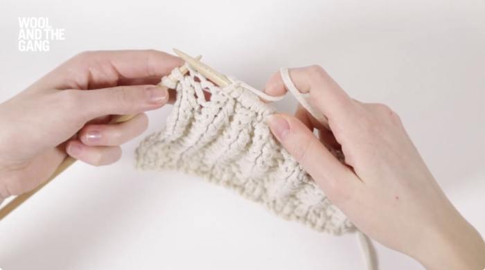 How To Knit Lace Rib Stitch - Step 6
