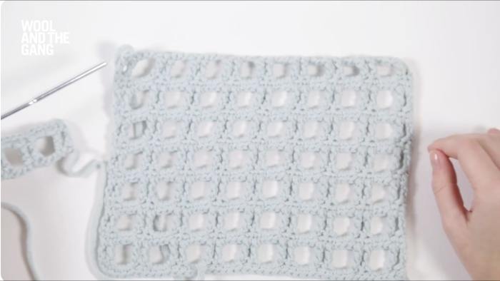 How To Crochet Lattice Stitch - Step 12